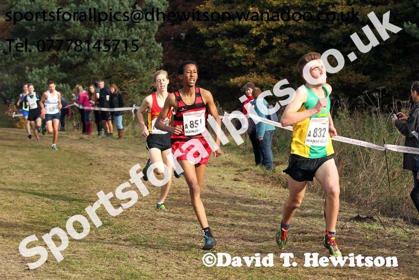 Boys under-15s, National Cross Country Relays, Berry Park, Mansfield. Photo: David T. Hewitson/Sports for All Pics
